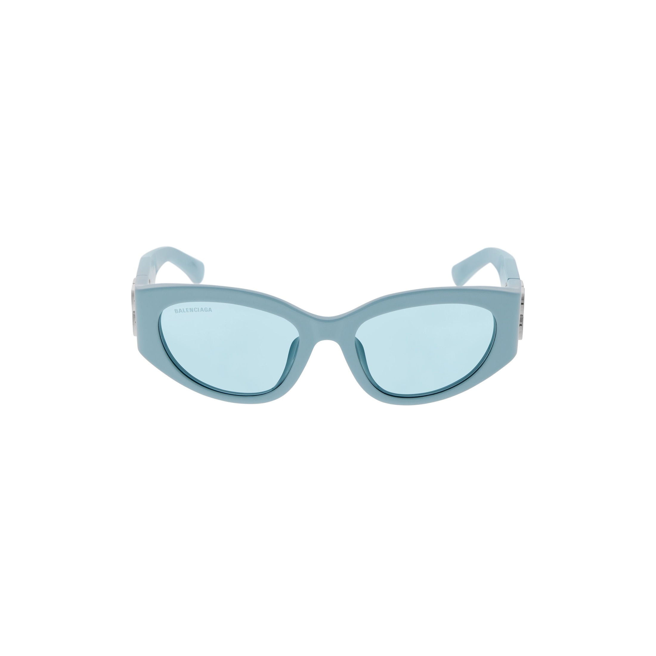 Women’s Bossy Round Af Sunglasses in Light Blue - Image 1